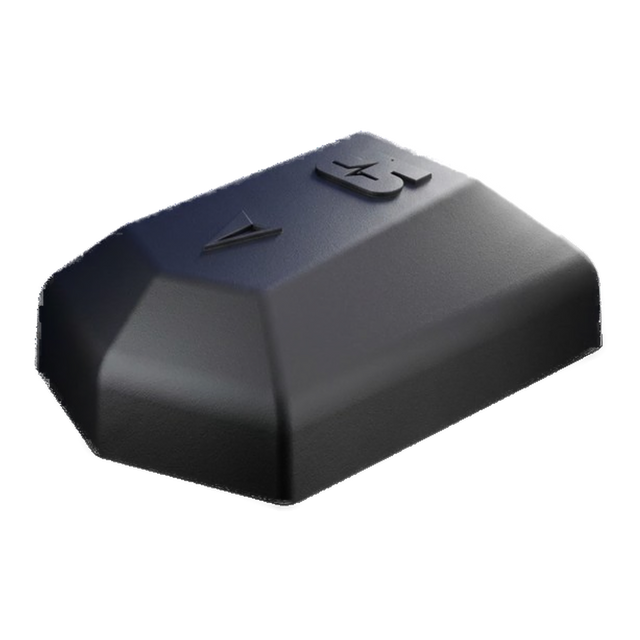 SkyNav GNSS module in its housing, three-quarter view